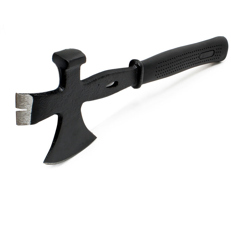 Wiltec - 3-in-1 Mehrzweckbeil 350 mm mit Spaltbeil, Hammer, Nageleisen, Brechstange für Outdoor und Baustelle, Überlebenswerkzeug, Axt