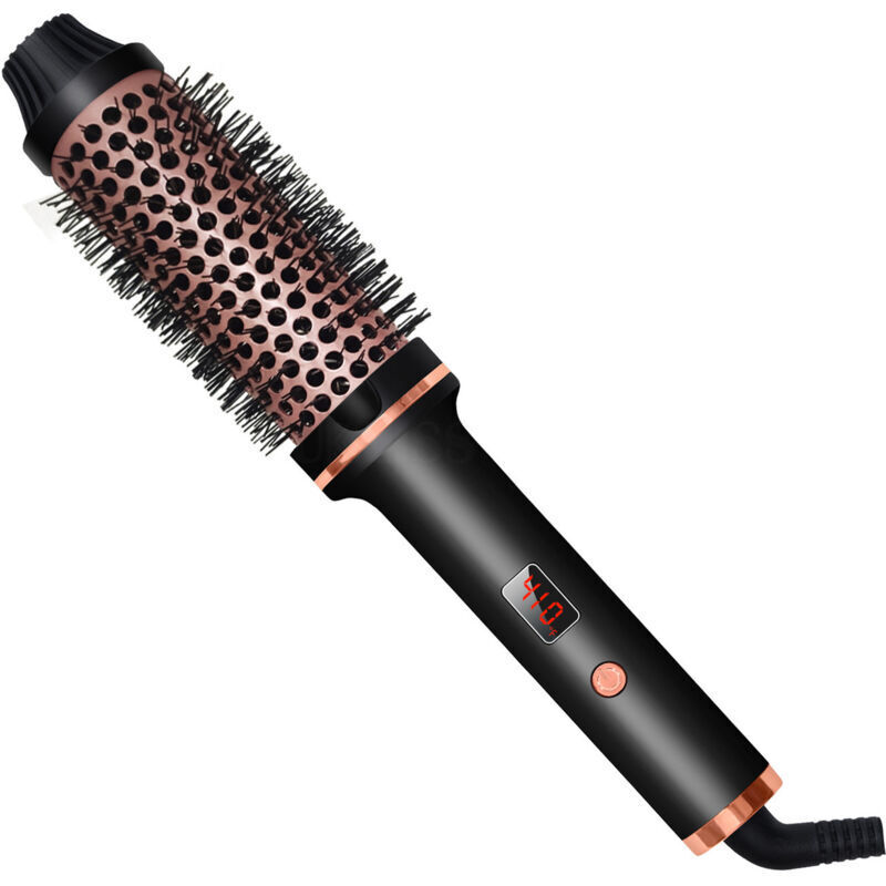 3-in-1-Thermobürste, 38 mm, Lockenbürste mit LCD-Display, 120–210 °C, für mehr Volumen, lockere Locken und glattes Haar, kompakt und leicht