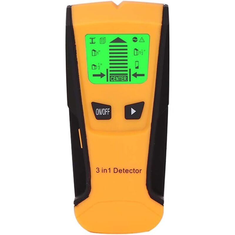 3-in-1-Wanddetektor, Multifunktionsdetektor für elektrische Materialien mit LCD-Anzeige und Signalton, Live-Spannungserkennung, Metalldetektor
