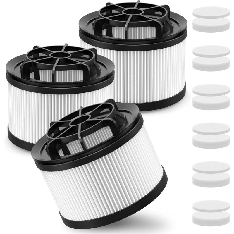 3 Pack Ersatzfilter für Levoit LVAC 200 Akku Staubsauger, mit 6 Vormotorefilter und 6 Nachmotorefilter für Levoit LVAC 200 Akku Staubsauger