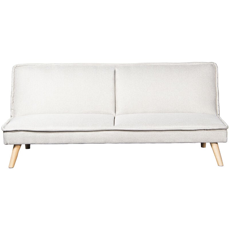 3 -Seerer -Sofa -Bett im beige Polyester mit Holzfüßen - ohne Armlehnen 180x84x72cm Bett: 178x102x9cmpour alle Stile, um zu Hause einen Hauch zu