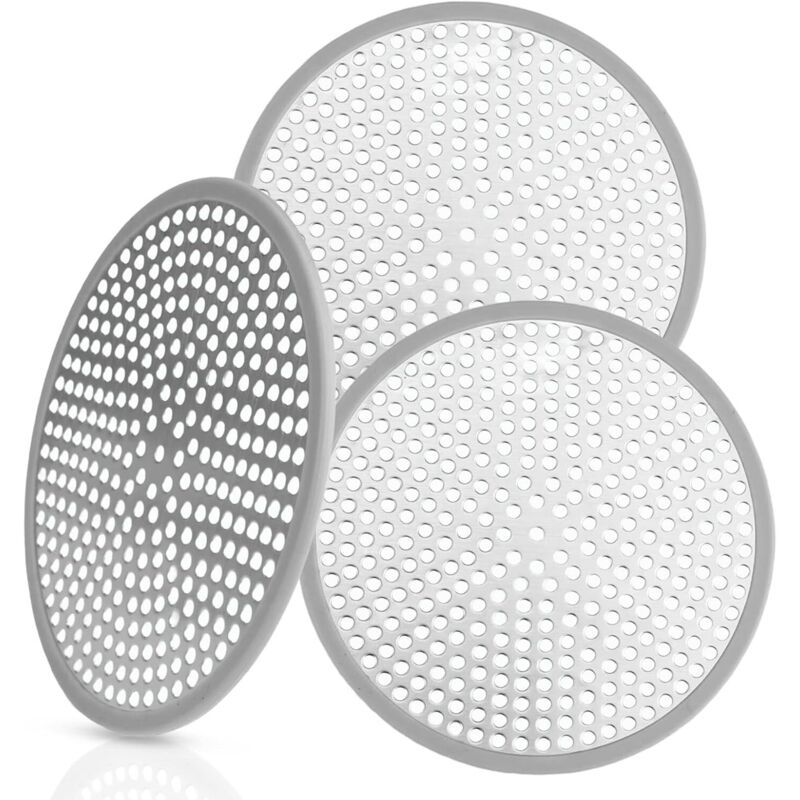 3 Stück Haarfang-Filter für Dusche, Haarfilter für Badewanne 120 mm, Duschraster, Haarfang-Filter für Badewanne, Badewannenraster gegen Haare, für