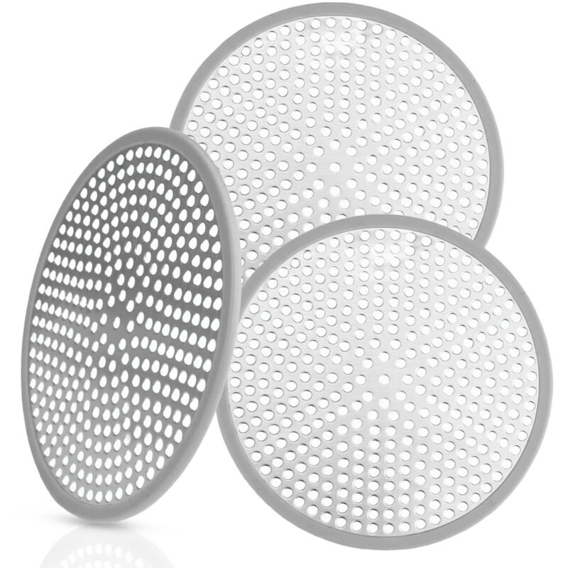 3 Stück Haarfänger Dusche, Haarfilter Duschbadewanne 118 mm / 4,65', Duschgitter, Badewannenhaarfänger, Badewannen Gitter gegen Haare, für Küche,