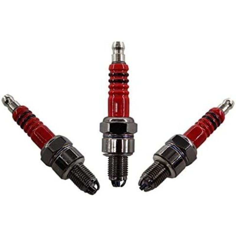 3 Stücke A7TC 3 Elektroden Zündkerze Für Chinesische Scooter Quad Kart GY6 50cc 70cc 90cc 110cc 125cc 150cc Scooter Dirt Pocket Bike ATV 4 Wheeler Go