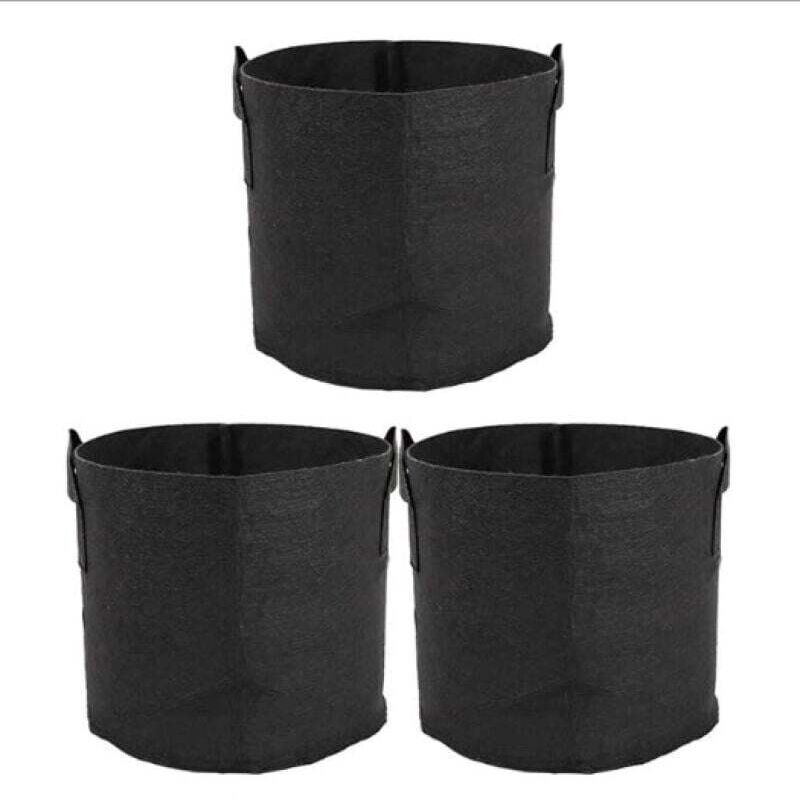 3 stücke Pflanzung Tasche Vlies Pflanzen Taschen Belüftung Stoff Töpfe Atmungsaktive Tasche mit Griffen für Garten Hause
