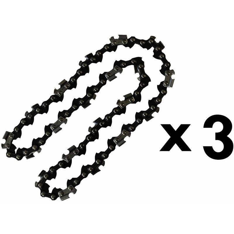 3 Stück Ketten 40 Treibglieder, 3/8 (0.375) - 1,3 für Astkettensäge, passend für 10 Zoll Schwert