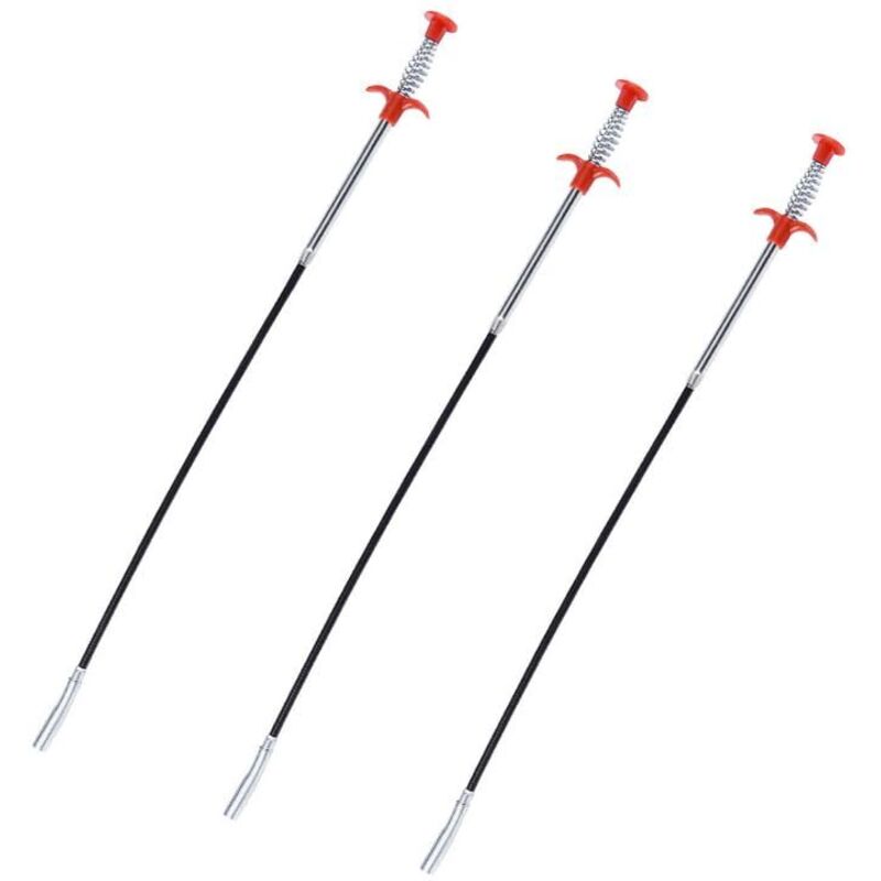 3-teilige Krallengreifer, 60 cm, flexibler, leistungsstarker Greifer mit Greifhaken, vier gebogene Krallen, weit verbreitet für Spülbecken, Spülbecken
