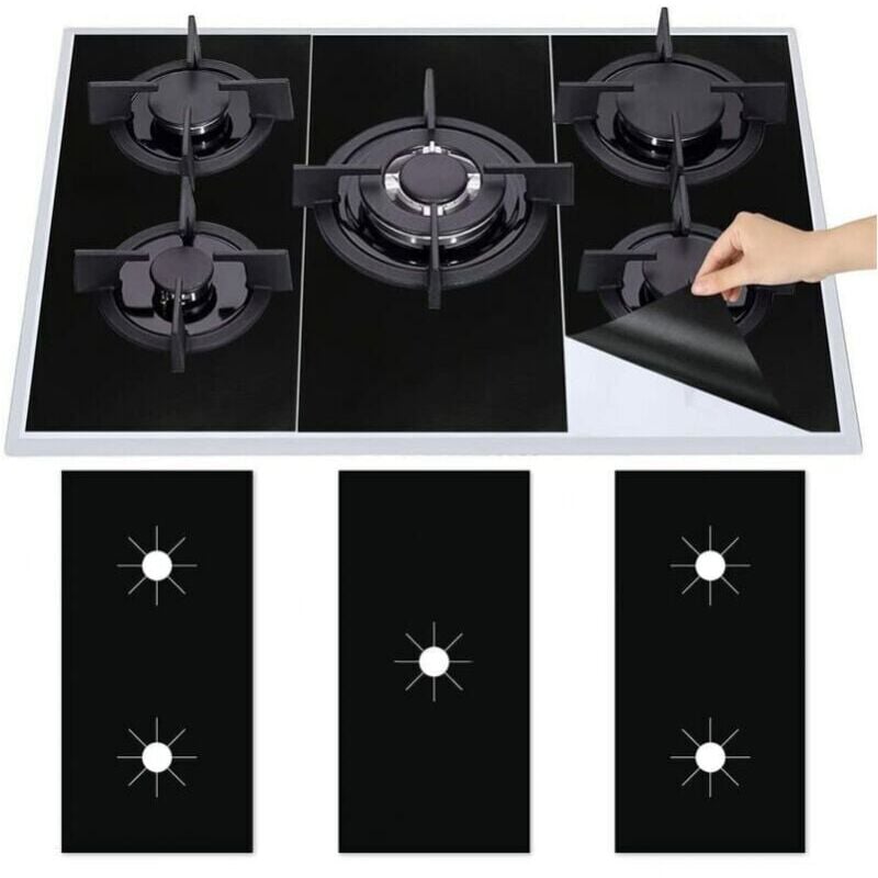 3-teilige Teflon-Gasherd-Abdeckung, wiederverwendbare Gasherd-Matten, Antihaft-Displayschutz, schnell zu reinigen Ymyny