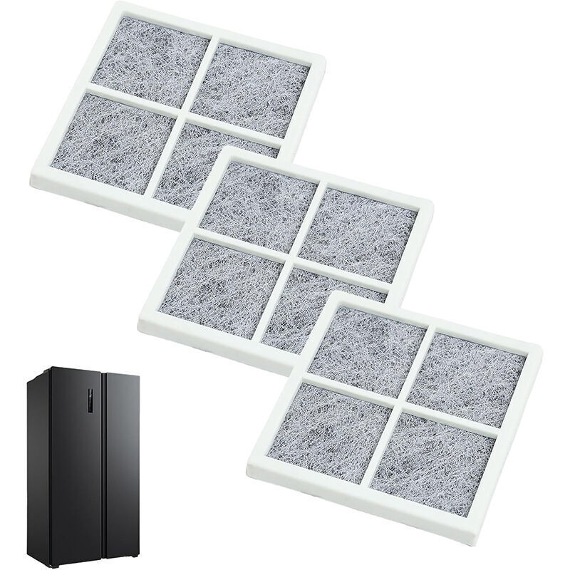 3-teiliger Kühlschrank-Luftfilter, Aktivkohle, kompatibel mit LG Pure N Fresh LT120F ADQ73214404, für LG-Kühlschränke mit Luftreinigungssystem