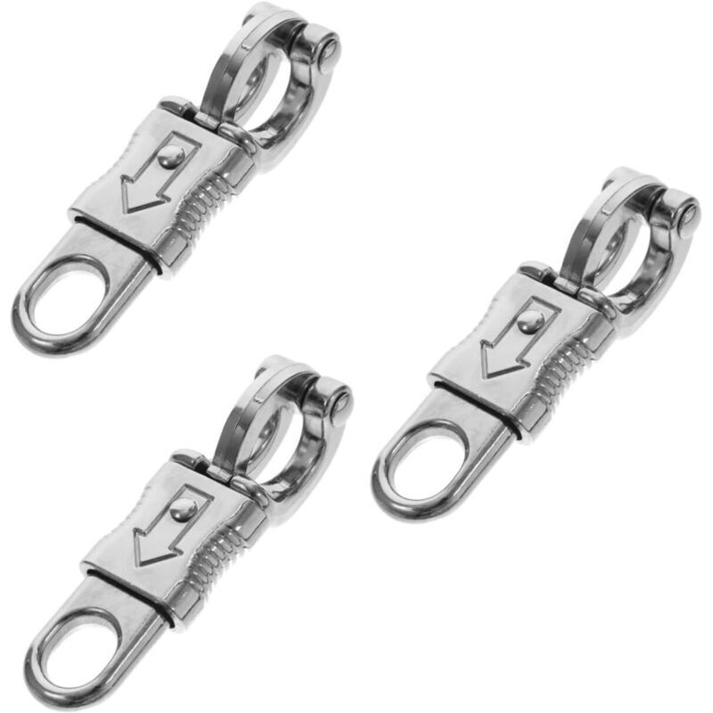 3-teiliger Schnellöffnungshaken aus Aluminiumlegierung mit fester Öse, robustes Zubehör für Outdoor-Reitsport