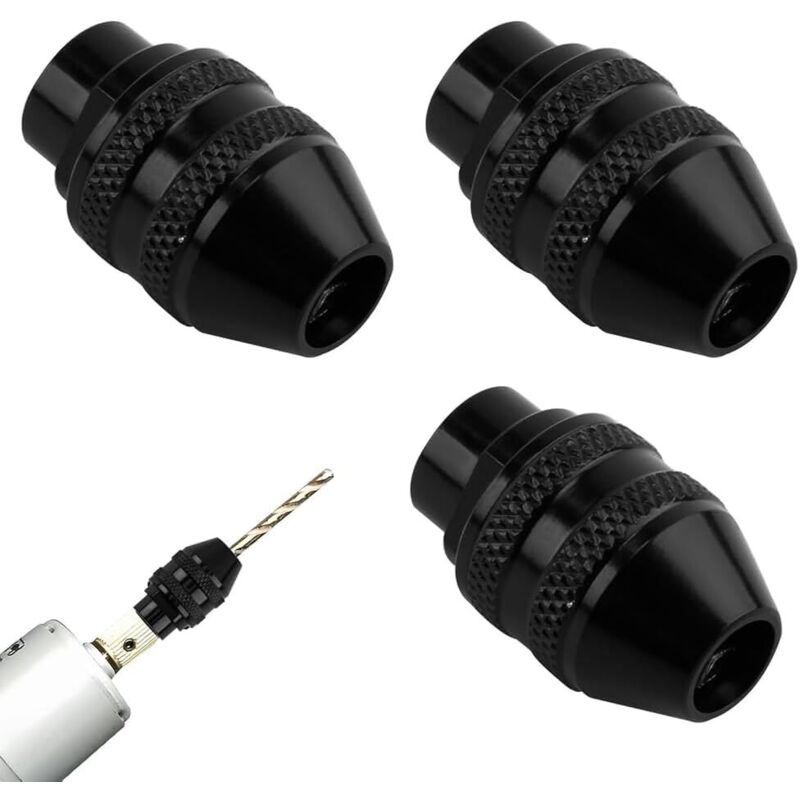 3-teiliges Bohrfutter für Dremel, Schnellwechsel 1/32-1/8 schlüssellos für Dremel Mehrzweck-Rotationswerkzeuge 4000, 3000, 8200, 800 und mehr,