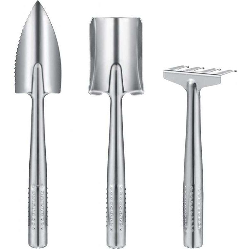 3-teiliges Garten-Set, Gartengeräte aus Edelstahl, Mini-Gartengeräte für Kinder und Erwachsene