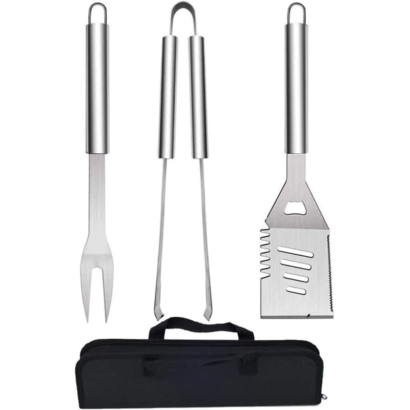 3-teiliges Grillwerkzeug-Set, Grillwerkzeug-Set aus Edelstahl, Küchenutensilien-Set, Grill-Grill-Werkzeug-Set, Grill-Zubehör mit