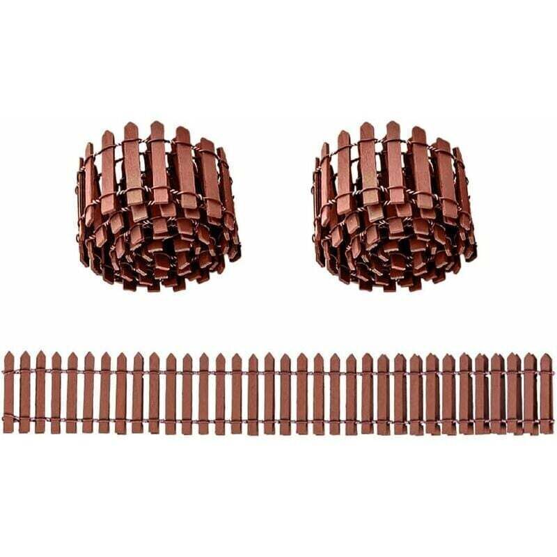 3-teiliges Mini-Gartenzaun-Set, Garteneinfassung aus Holz, Miniatur-Gartenzäune, flexibler Miniatur-Holzzaun, Mikro-Gartenzaun für die