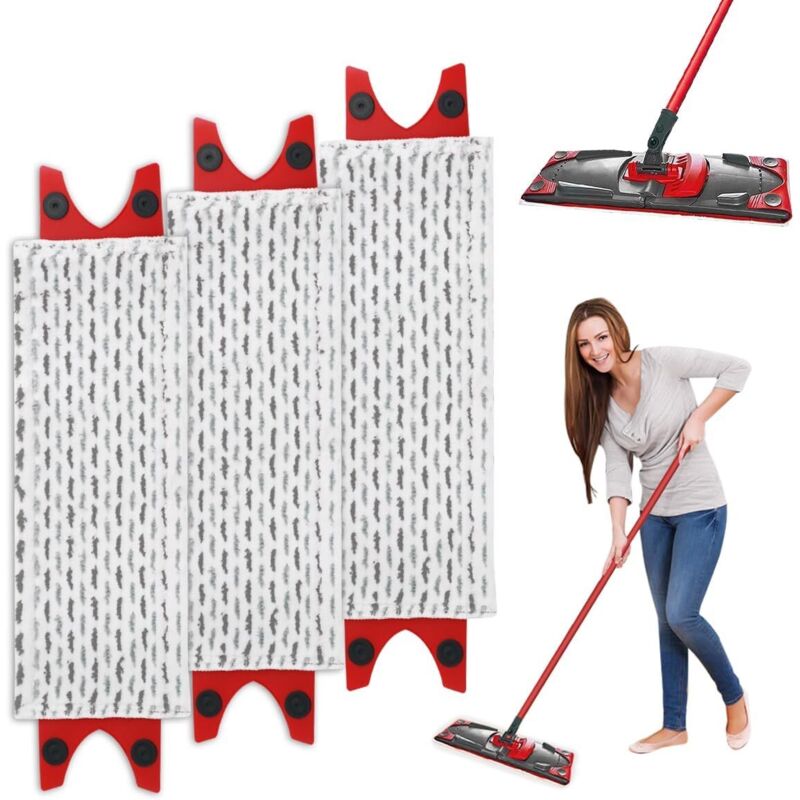 3-teiliges Nachfüllset für Vileda Mop, saugfähige Mikrofaser, für Vileda Ultramax Mop/UltraMax Plus/Easy Wring UltraMax Nachfüllset, zum Entfernen