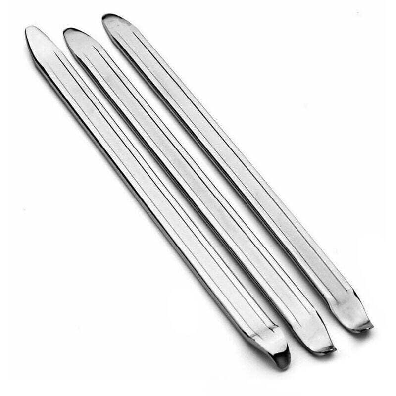 3-teiliges Reifenheber-Set, 25 cm lange Reifenheber aus Manganstahl, Reifenheber-Reparaturwerkzeug für Auto-, Fahrrad- und Motorradreifen (Silber)