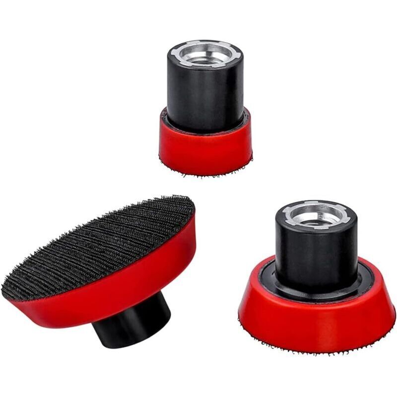 3-teiliges Schleifpad-Set (30 mm, 50 mm, 75 mm) mit Klettverschluss, selbstklebend, für Bohrmaschine und Winkelschleifer
