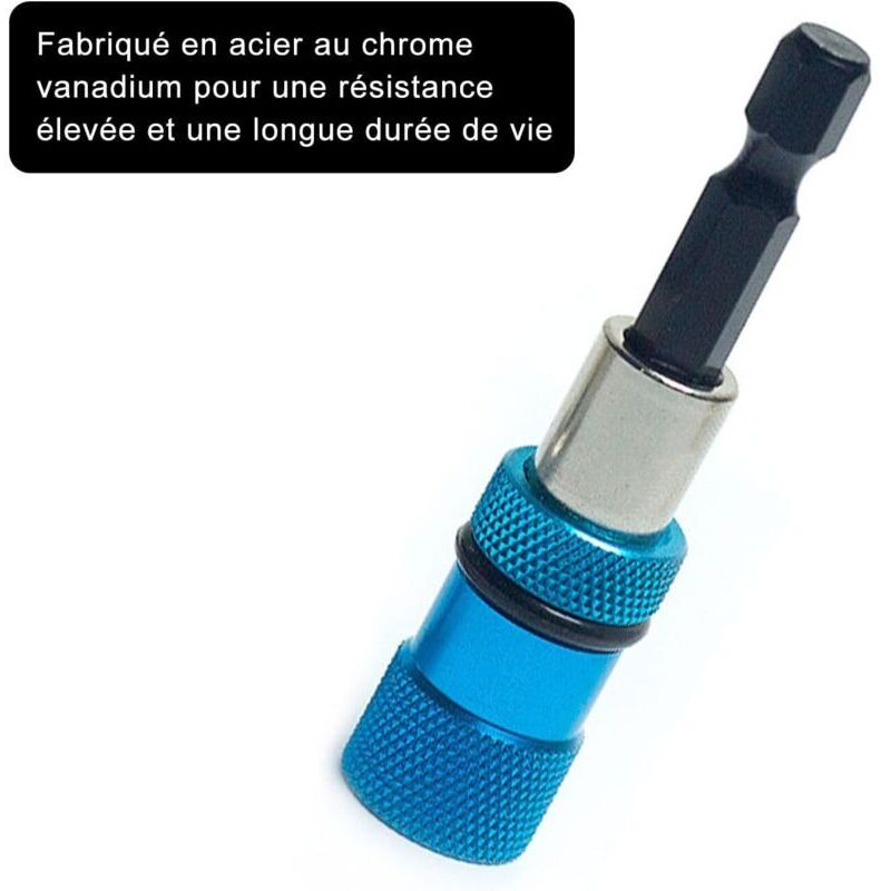 3-teiliges Schraubendreher-Bit-Set, magnetischer Bithalter, Trockenbau-Bithalter, 6 cm Sechskantschaft, für Trockenbauwände, für Akkuschrauber und