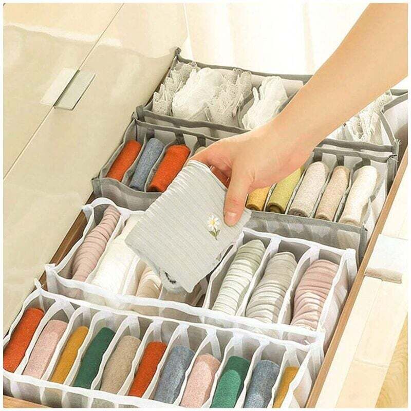 3-teiliges Schubladen-Organizer-Set zur Aufbewahrung von Unterwäsche, BHs, Dessous und Socken faltbarer Kleiderschrank-Organizer für BHs, Socken und