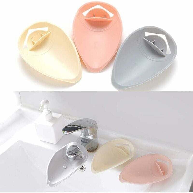 SNQ - 3-teiliges Waschbecken-Wasserhahn-Verlängerungsset, Kunststoff, Kinder-Wasserhahn-Verlängerung, Wasserhahn-Verlängerung,