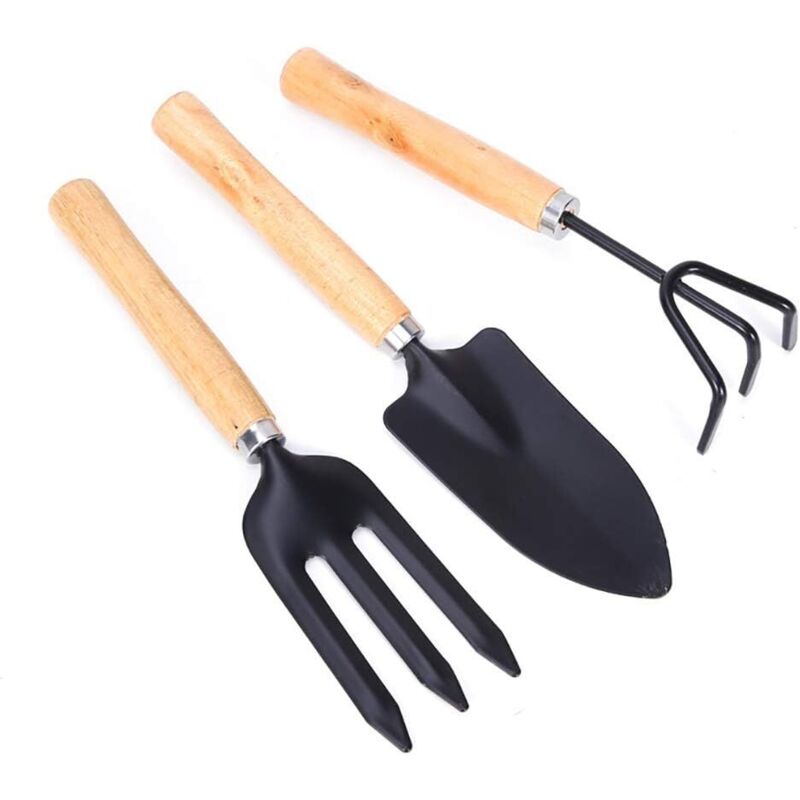 3-teilige Gartengeräte, Gartengeräte-Set, Bonsai-Werkzeuge, Mini-Gartengeräte für Gartentöpfe, Pflanzen und Setzlinge