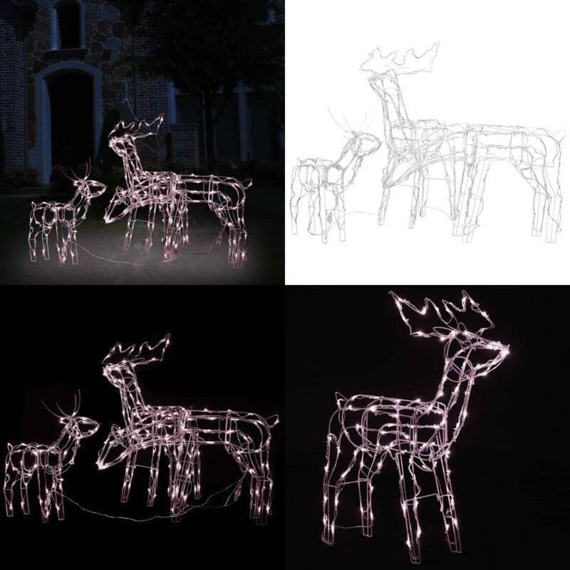 3-tlg. LED-Rentiere Set Weihnachtsdekoration 229 LEDs - Weihnachtsdekoration - Lichterkette - Outdoor Beleuchtung - Indoor Beleuchtung - led Deko
