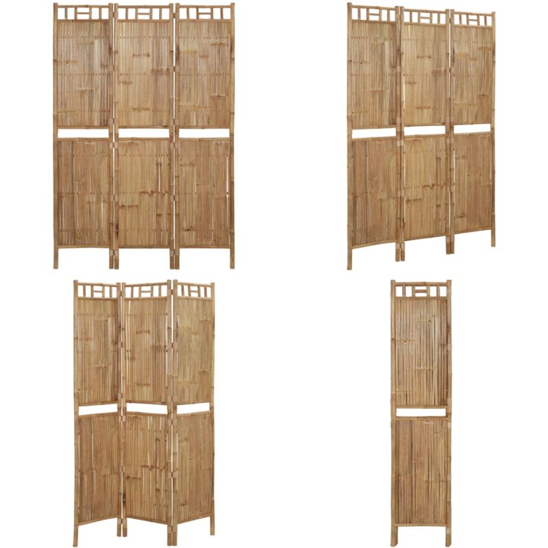 3-tlg. Raumteiler Bambus 120x180 cm - Bambus Raumteiler - Paravent - Raumtrenner - Zimmerdivider - Wohnzimmerdeko - Home & Living