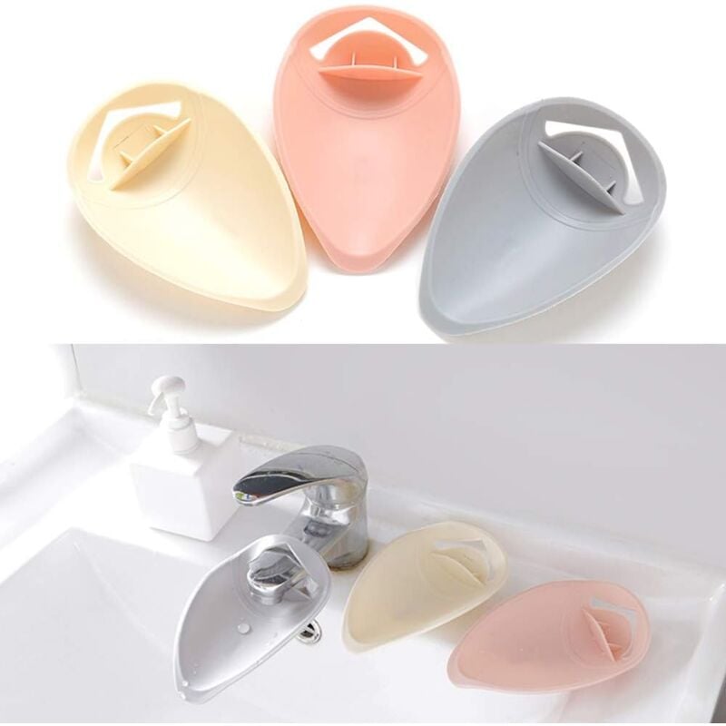 Memkey - 3 Wasserhahn-Verlängerung für Waschbecken, Kinder-Wasserhahn-Verlängerung, Kunststoff-Wasserhahn-Verlängerung, Wasserhahn-Verlängerung,