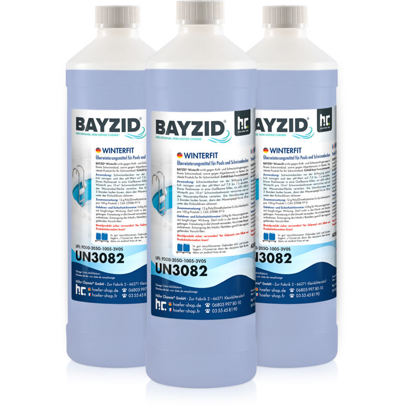 Höfer Chemie Gmbh - 3x 1 l bayzid® Winterfit Überwinterungsmittel für Pools