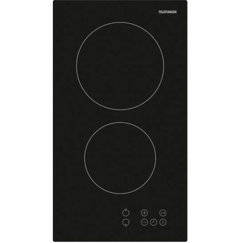 30 cm breites, 3000 w starkes schwarzes domino-glaskeramik-kochfeld - Telefunken - TKDV2T