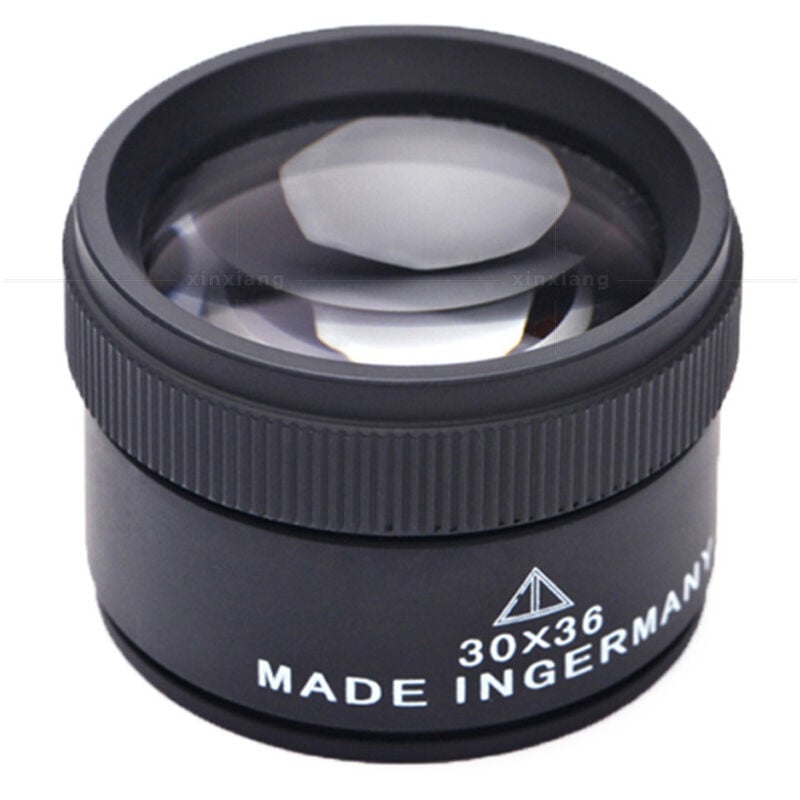 30-fache Schmucklupe, tragbare optische Vergrößerung aus Metall, Taschenlupe für Münzen, Briefmarken, Schmuck, Uhren