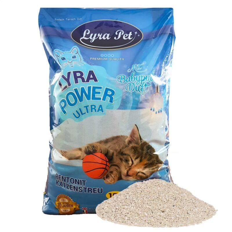 Lyra Pet - 15 Liter ® Lyra Power ultra excellent Katzenstreu Bentonit