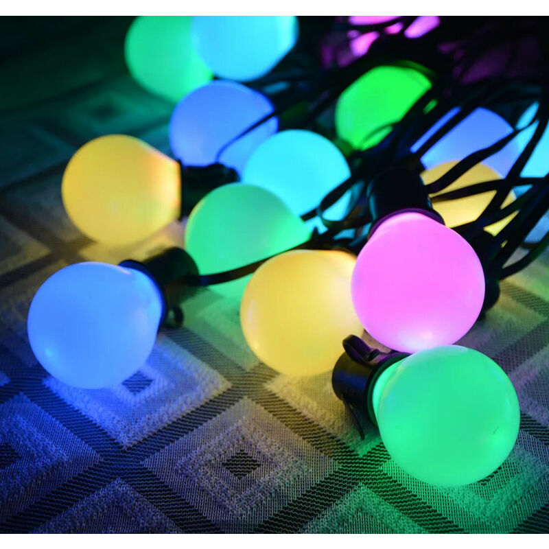 30 led Glühbirnen / 8 Meter Solar Lichterkette Deko rgb Solarbetrieben zum Schmücken Deko Party Licht Beleuchtung