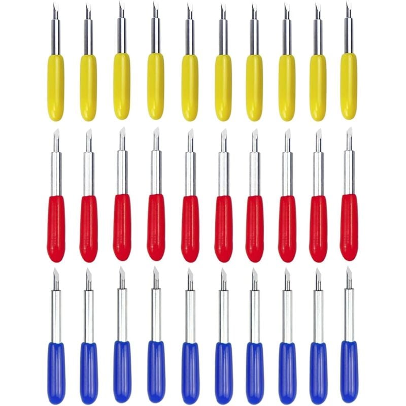 Bluedeer - 30 Stück Ersatzklingen Set für Cricut Explore Air, Cricut Explore Air 2, Cricut Explore Air 3, Cricut Maker, Cricut Maker 3, Cricut