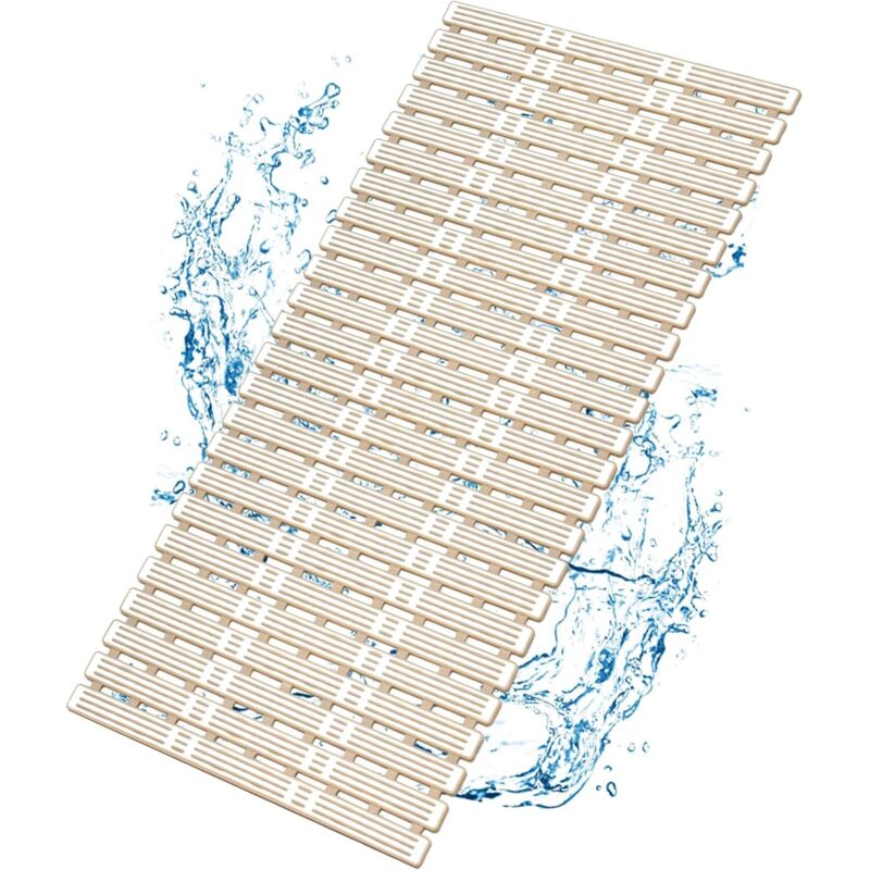 Antirutschmatte Badewanne 90 x 40 cm - Antirutschmatte Dusche mit Saugnäpfen und Ablauflöchern - Antirutschmatte Badewanne BPA-frei - Antirutschmatte