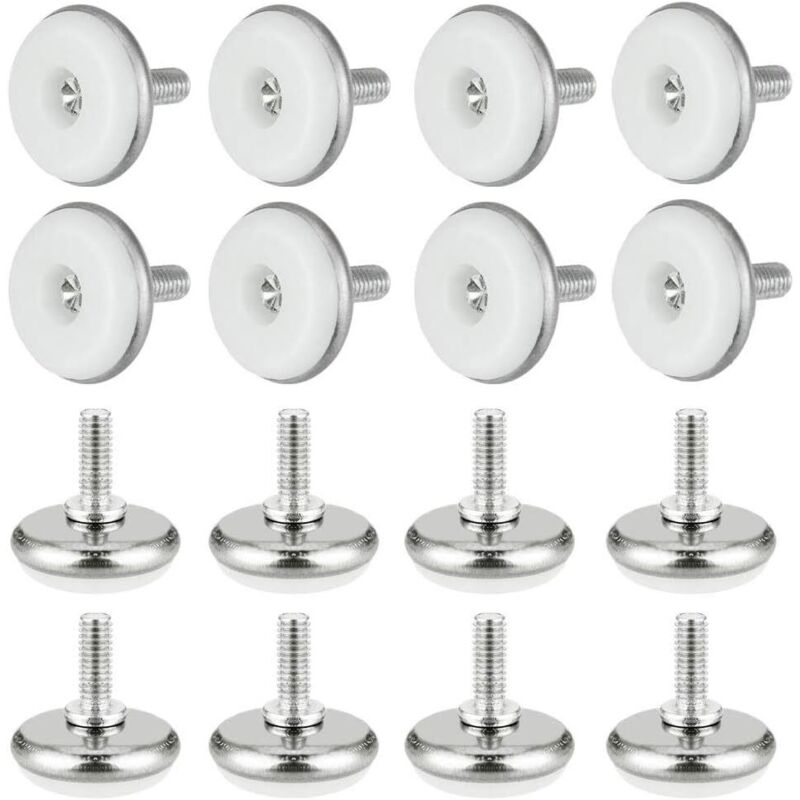 30 verstellbare Nivellierfüße aus Kunststoff und Metall mit Mutter, verstellbare Füße M6 x 15 x 30 mm, Justierschrauben für Möbel, Tische,