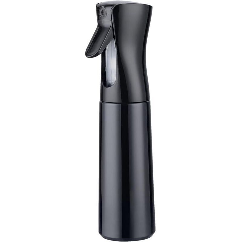 300-ml-Haarsprayflasche, leere, wiederverwendbare Haarsprayflasche, Handsprüher für Friseure, Alkohol, Kräuter und Gesichtspflege, Schwarz
