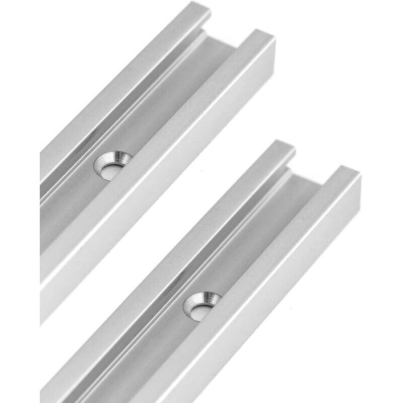 300 mm Aluminium-T-Nut-Gehrungsschiene für Tischkreissäge, Oberfräse und Holzbearbeitungswerkzeuge, 19 x 10 mm, 2 Stück