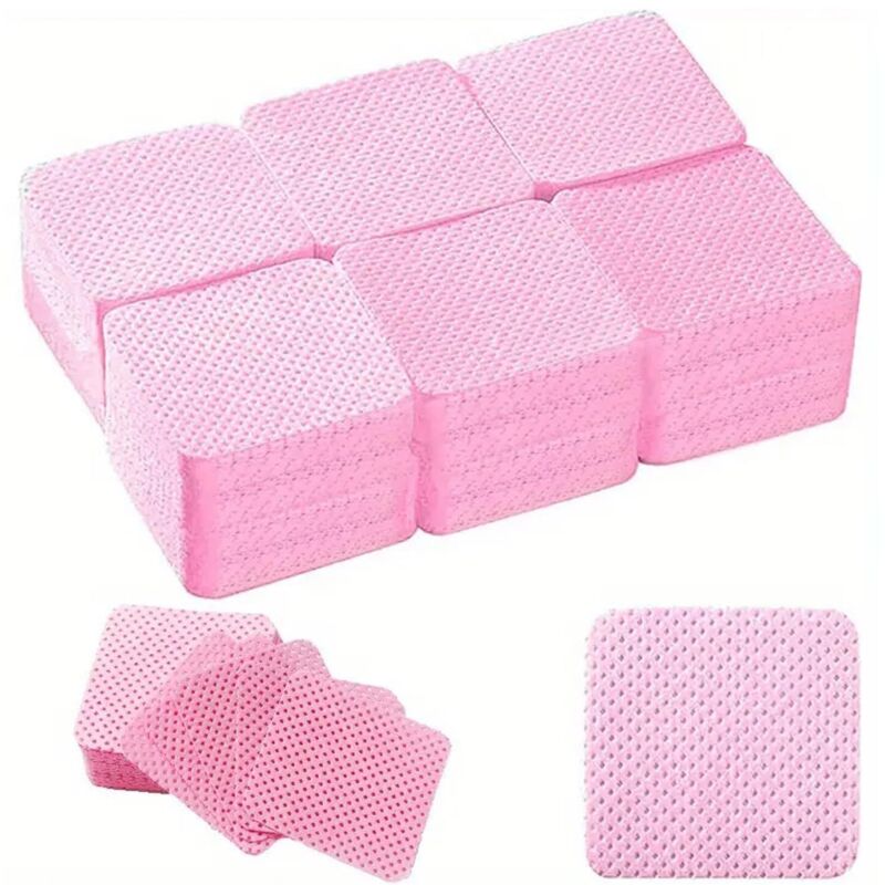 300 Stück Fusselfreie Nageltücher, nail cleaner Pads für Gelnägel und Nagellackentfernung, wattepads in Rosa