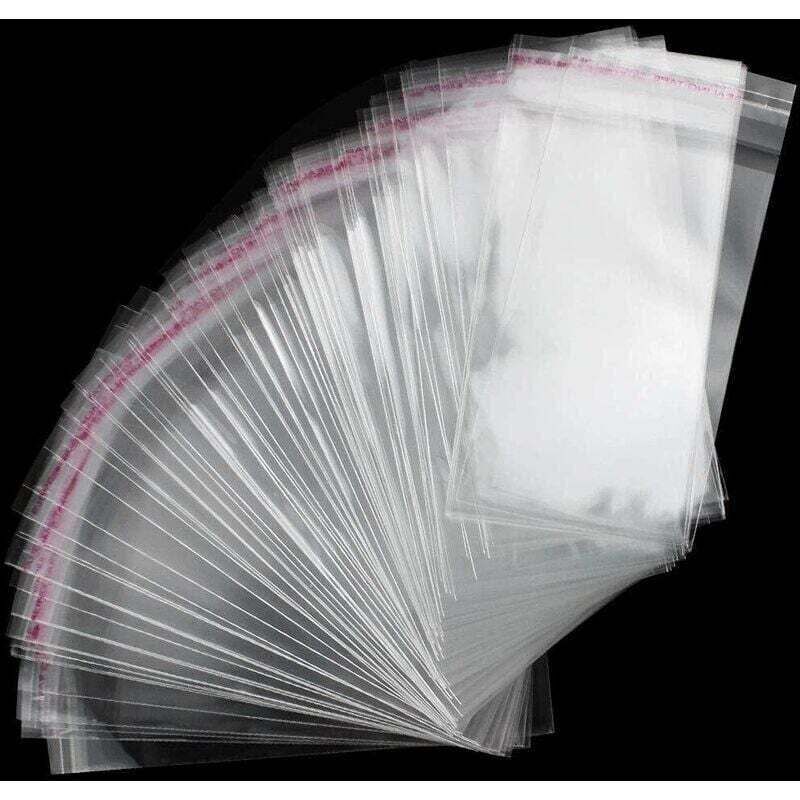 XVX - 300 Stück transparente Zellophantüten, 9 x 13 cm, OPP-Plastiktüten, die in Süßigkeiten, Keksen, Marshmallows verwendet werden