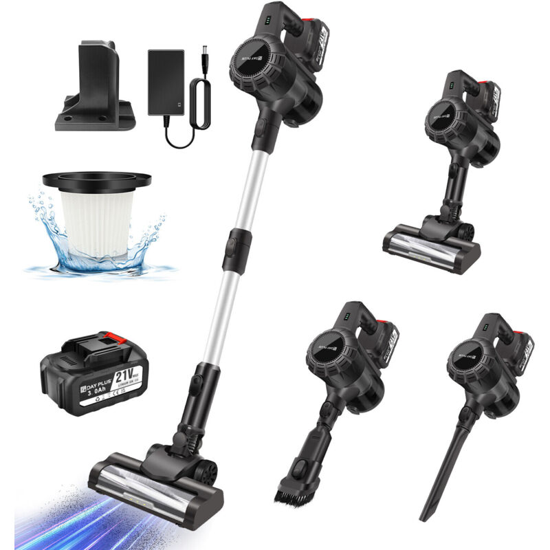 Dayplus - 30000Pa Clean Kabellos Staubsauger 6 in 1 mit Lithium Akku Handstaubsauger 3600W