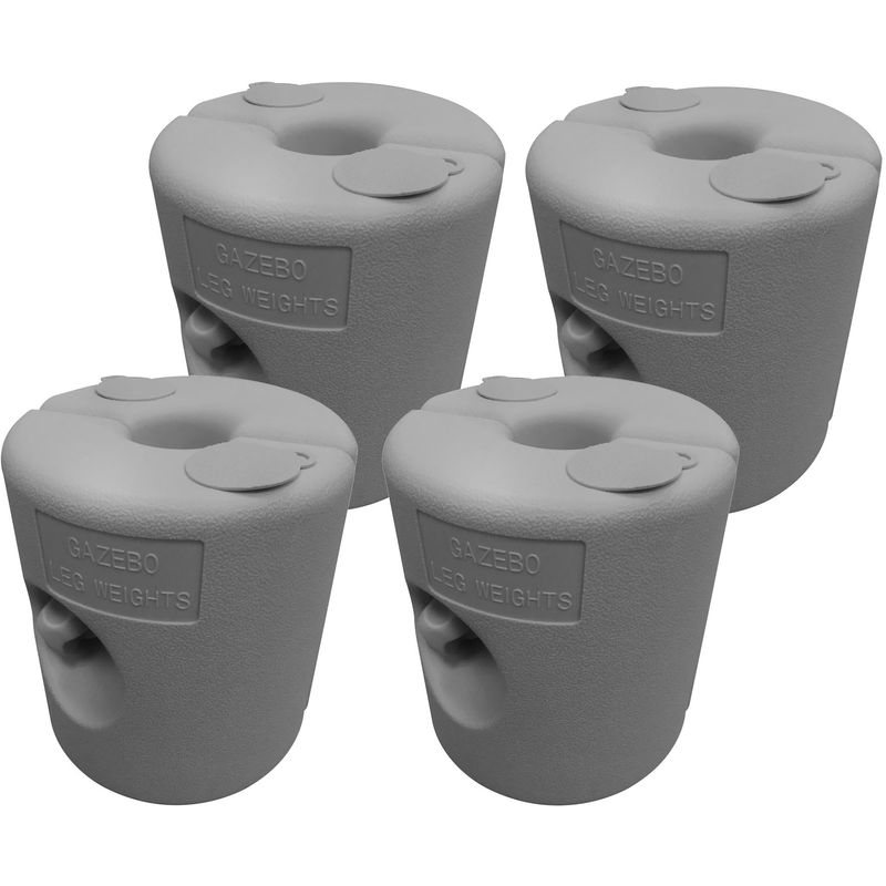 Spetebo - Kunststoff Pavillon Standfüße grau - 4er Set - wetterfeste Gewichte für Pavillons