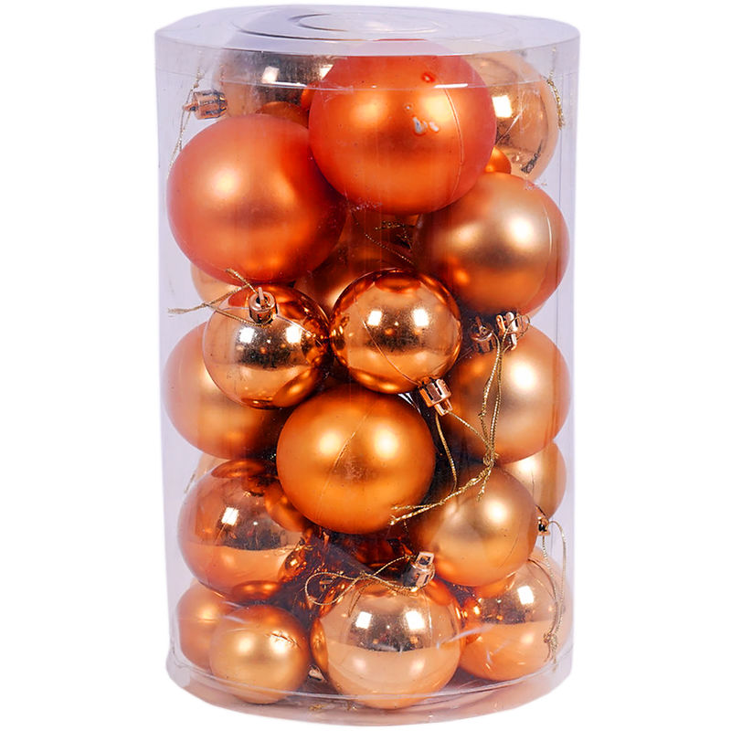 30tlg. Weihnachtskugeln orange ø 4/5/6/7cm-MYW99830-Orange