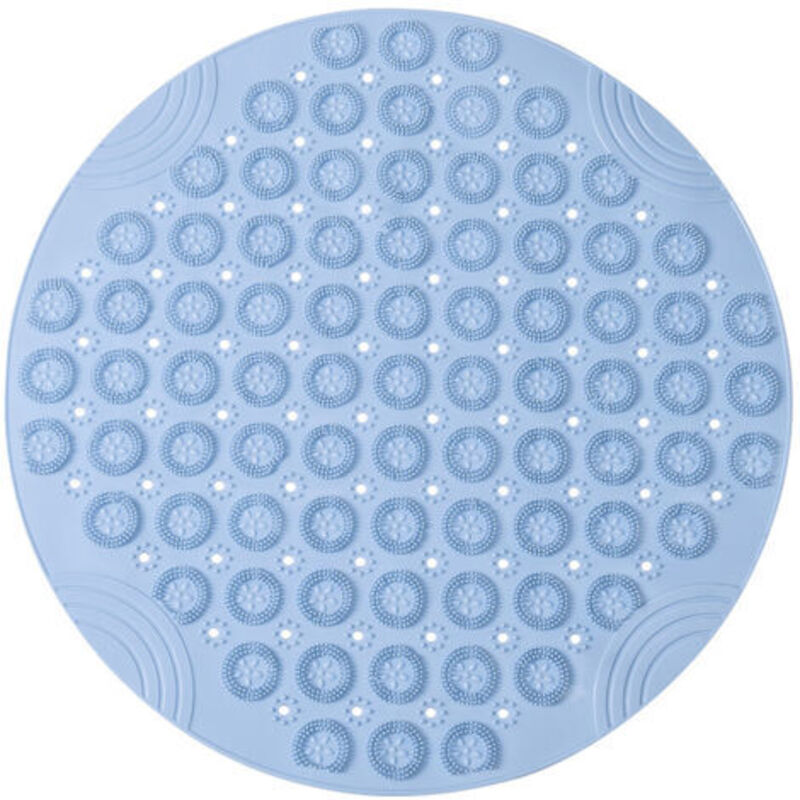 30x30cm PVC Massage Badematte Runde Duschmatte Anti-Rutsch Badematte Antibakterielle Duschmatte Waschmaschinenfeste Badewannenmatte mit Abzugslöchern