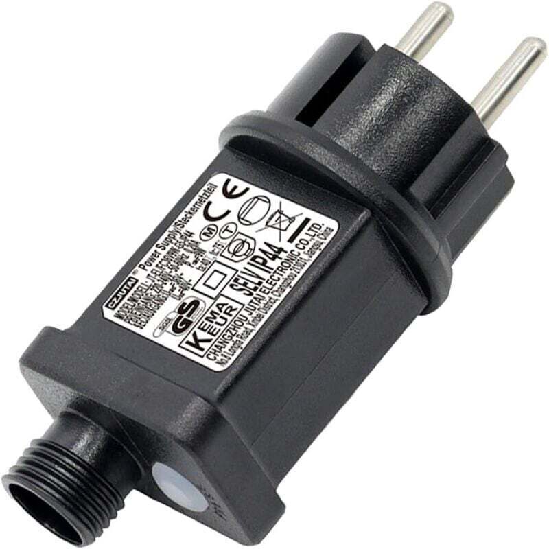 31V 6W Lichterketten-Blinktransformator, 8 Modi, Stecker mit Timerfunktion, IP44 wasserdicht, LED-Lichterkettenanschluss für Weihnachtsbeleuchtung,