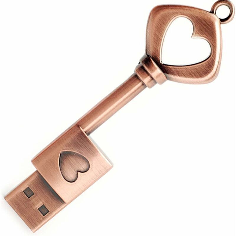 32 GB USB-Flash-Laufwerk in Retro-Schlüsselform aus Metall – USB 2.0-Speicherstick