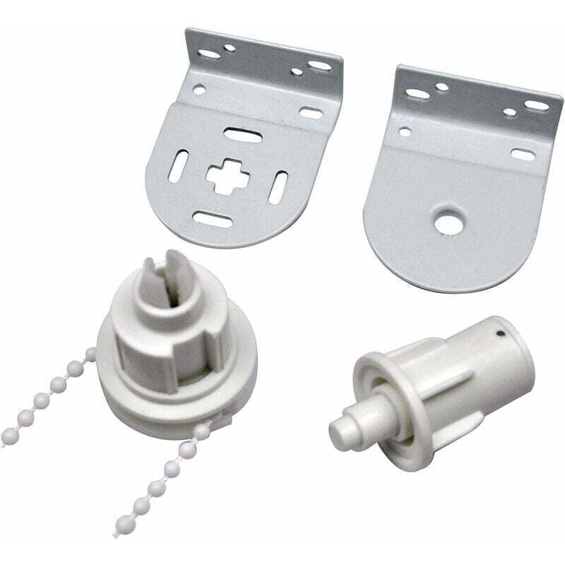 32 mm Rollo-Set, komplett mit Rollo-Kupplung mit Rollo-Kordelkette, Rollo-Halterung, Kettenverbinder