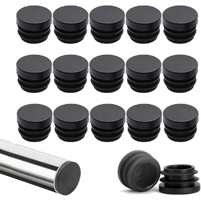 32 Stück, 16 mm dick, 6 mm untere Stärke, Stuhlbeinkappen, runde Stuhlbeinschoner für Stahlrohre, Tische, Stühle, Möbel, Rattan