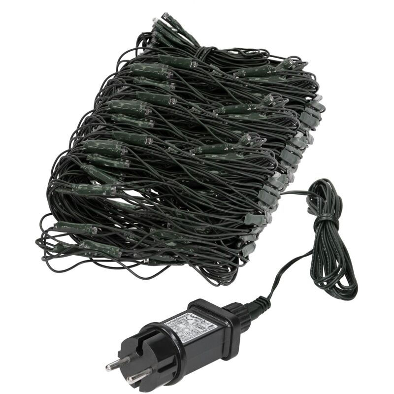 Ecd Germany led Lichternetz mit 320 Warmweiße LEDs, 3x1,5 m, Weihnachten led Lichtervorhang Lichterkette Weihnachtsbeleuchtung Lichterkettenvorhang,