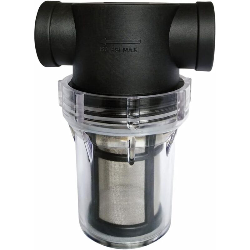 Gabrielle - 3/4-Zoll-Inline-Filter für Wasserpumpe mit 100-Maschen-Edelstahlsieb, Inline-Sieb, Wasserpumpenfilter für die Gartenbewässerung